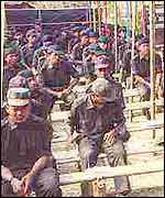 Tripura guerrillas at a conference