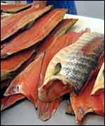 Salmon for sale BBC