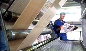 The printing press at Harmsworth Quays