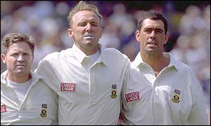 Darryl Cullinan, Allan Donald and Hansie Cronje