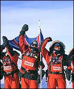 Caroline Hamilton (centre) and Ann Daniels (right) with Zoe Hudson