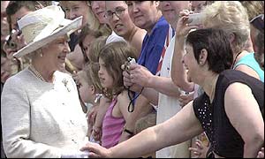 Queen and well-wisher