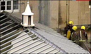 Within the minutes the fire appeared to be under control and the smoke eased