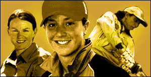 Rival captains Emily Drumm, Clare Connor and Anjum Chopra