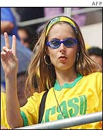 Brazil supporter in South Korea