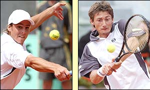 Gaston Gaudio battled hard but was eventually beaten by Juan Carlos Ferrero