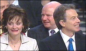 Prime Minister Tony Blair and his wife Cherie