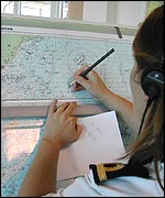 Plotting Venturer's position on a nautical chart
