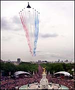 Concorde and the red arrows flypast