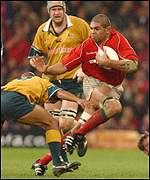 Colin Charvis plays at number 8