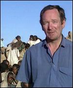 Michael Buerk in Ethiopia in 1984