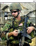 American soldier in southern Philippines