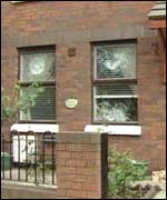 Windows were smashed on the Crumlin Road