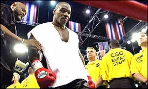 Mike Tyson enters the ring in Memphis