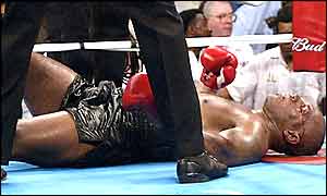 Tyson is counted out