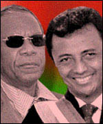 Ratsiraka (left) and Ravalomanana