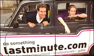 Lastminute.com founders Brent Hoberman and Martha Lane Fox