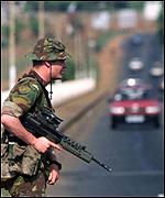 British soldier in Freetown 