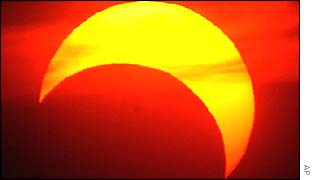 Eclipse viewed from Texas