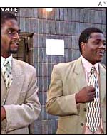 Lloyd Mudiwa (l) and Collin Chiwanza from the Daily News