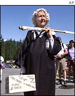 G8 protester in Whistler