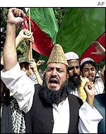 Anti-Indian protester in Pakistan