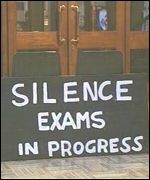 Exams sign