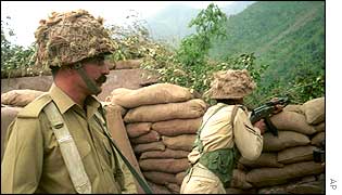 Pakistani troops on the Line of Control