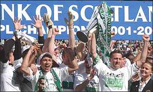 Celtic celebrate last season's success