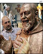 Bronze statue of Padre Pio