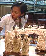 Ivory on sale in Bangkok