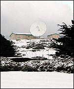 Satellite dish outside Government House