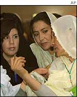 Women delegates at the loya jirga