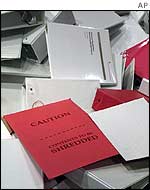 Papers at Arthur Andersen ready for shredding