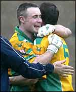 Donegal stars celebrate in their victory