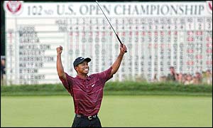Tiger celebrates his eighth major