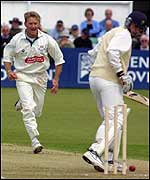 Bichel bowls Glamorgan's Steve James
