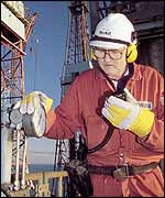 Man at work offshore