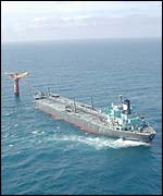 Tanker loading offshore