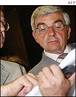 Chevenement is shown election results in Belfort