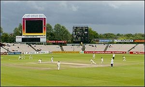 Few spectators turned up on the last day of the third Test at Old Trafford