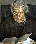 Painter's Mother Reading 1975, photo by John Riddy