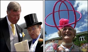 Sir Alex Ferguson, Willie Carson and Florence Claridge. 
