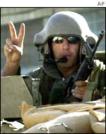 Israeli soldier in Hebron during an earlier incursion