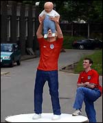 Matthew Chaloner with his model