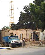Old house knocked down in Ashgabat