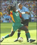 Ferdinand Coly against Uruguay