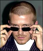 David Beckham wearing Police sunglasses 