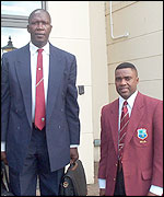 Joel Garner and Gus Logie