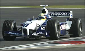 Williams' Ralf Schumacher on a hot lap